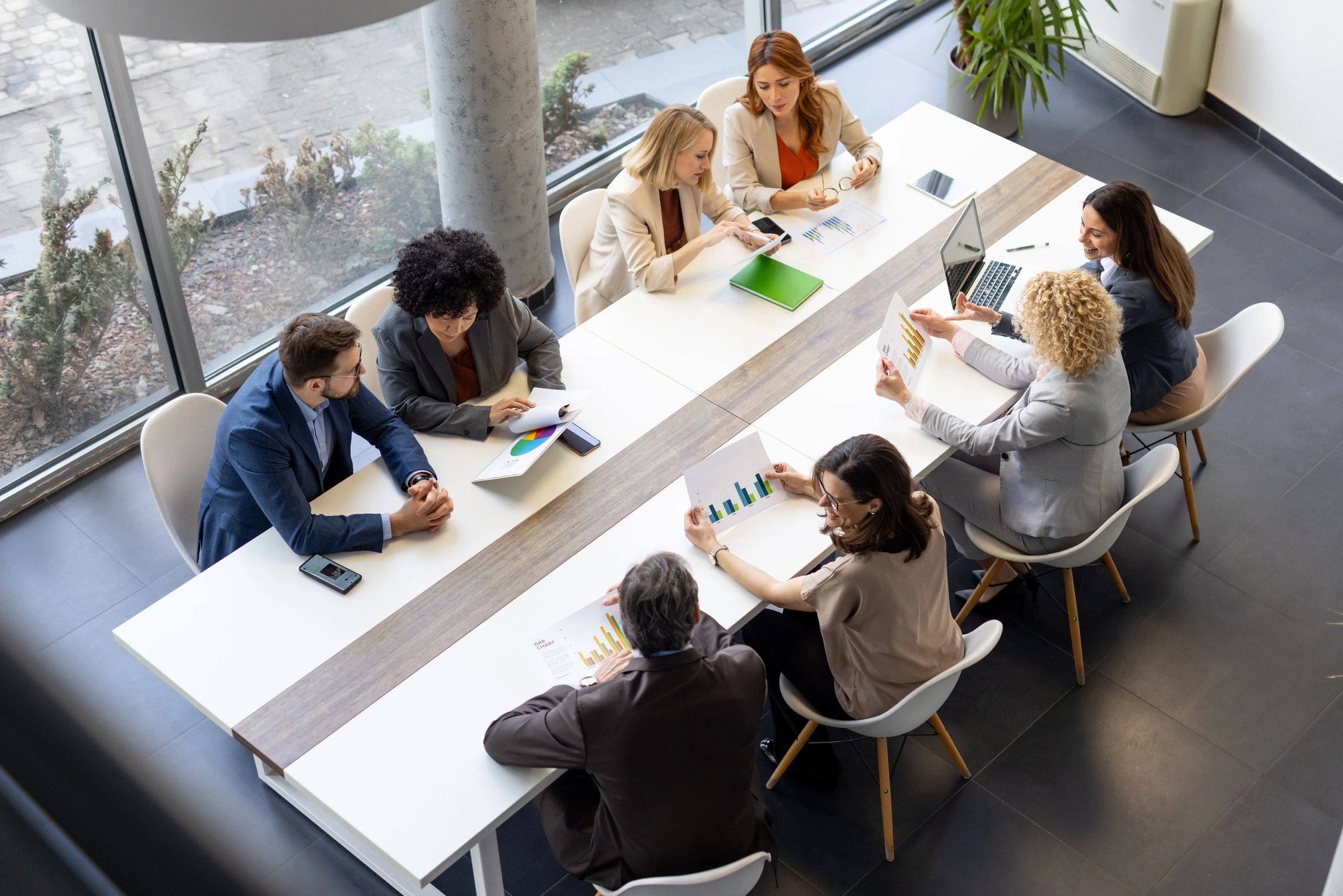 Professionals in a collaborative meeting setting